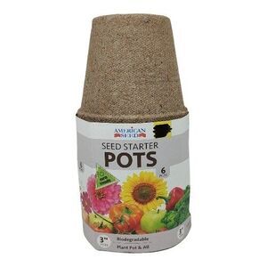 American Seed Starter Pots Six Pack 3" Biodegradable Recyclable Earth Friendly